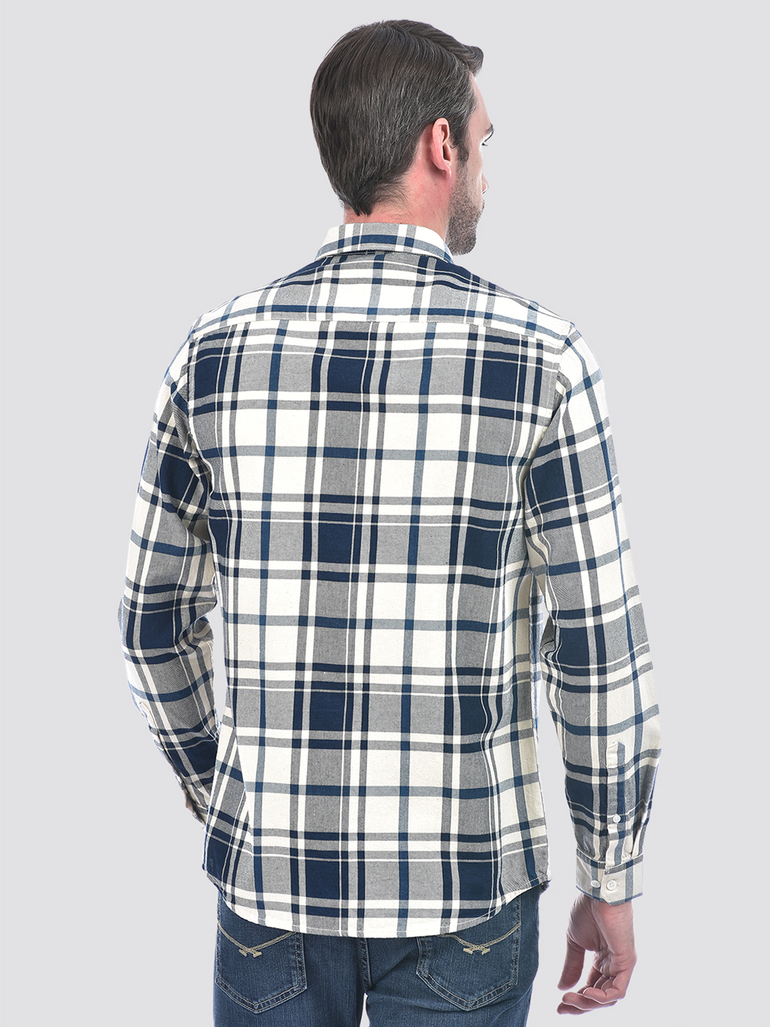 Numero Uno Men Checkered Blue Shirt